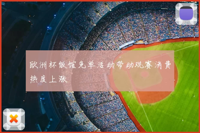 欧洲杯饭馆免单活动带动观赛消费热度上涨