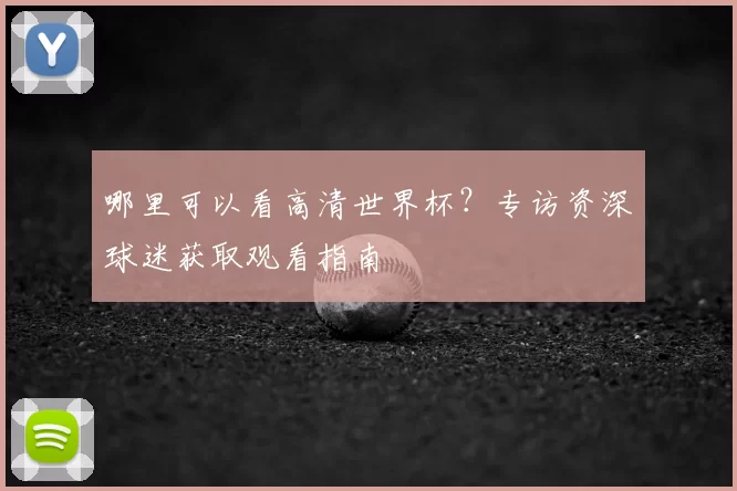 哪里可以看高清世界杯？专访资深球迷获取观看指南